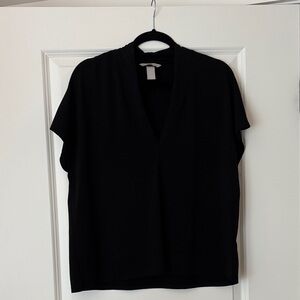 H&M Black V-Neck Blouse